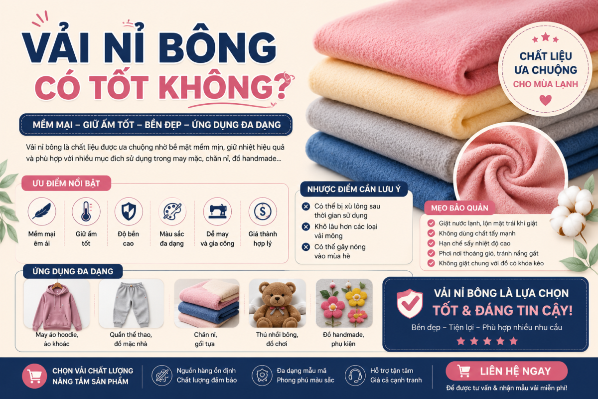 Vải Nỉ Bông Có Tốt Không?